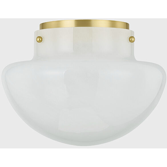 Lilou 1 Light 13 inch Aged Brass Flush Mount Ceiling Light